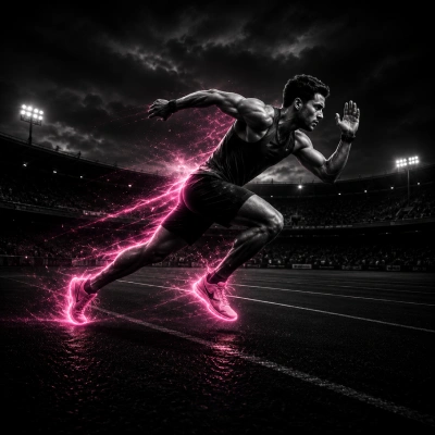 Sprinter driving out of the blocks, KINGS CLUB athlete development programme